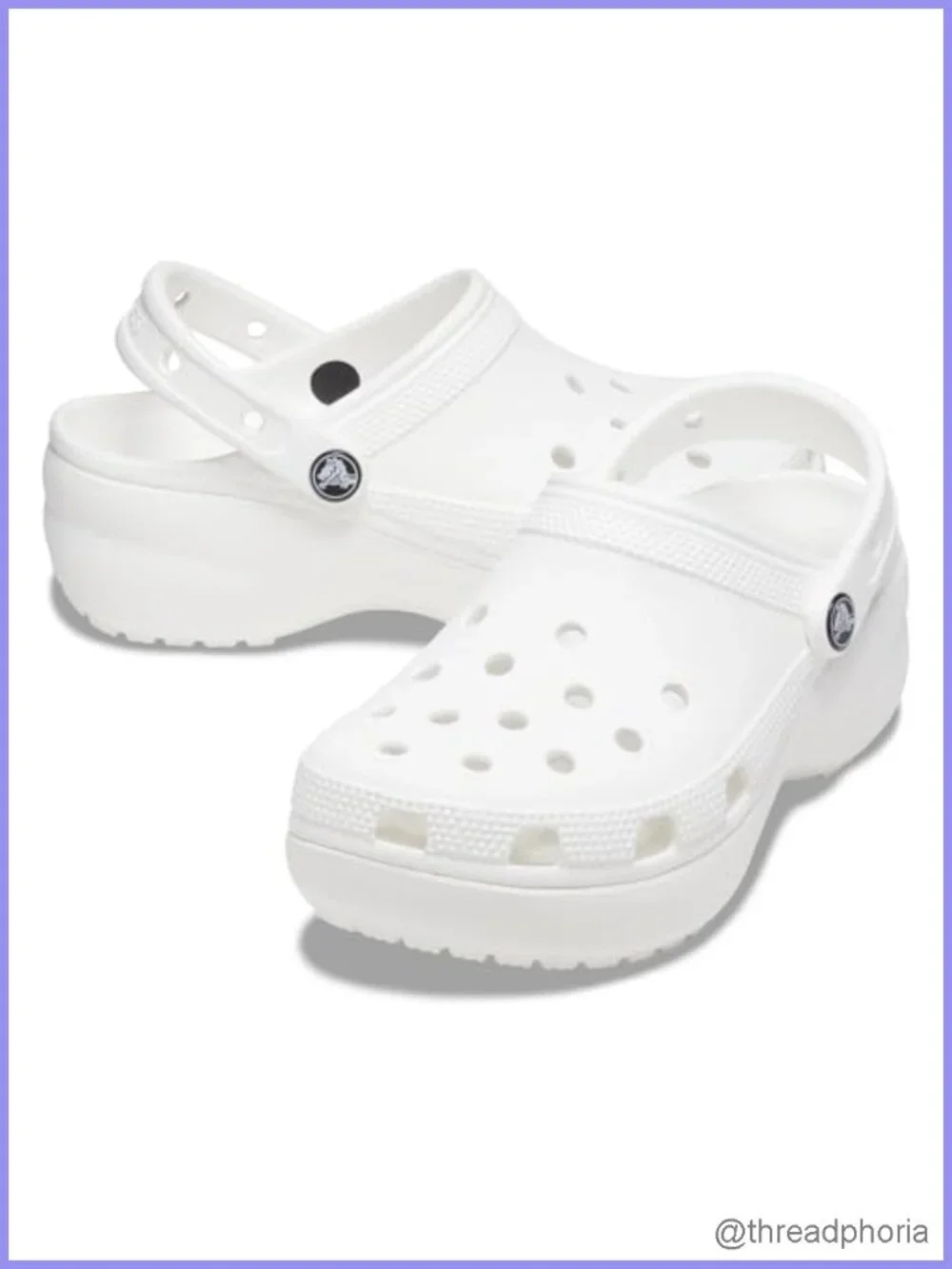 Crocs Classic Platform Clog Pull-On Waterproof Comfort Shoes